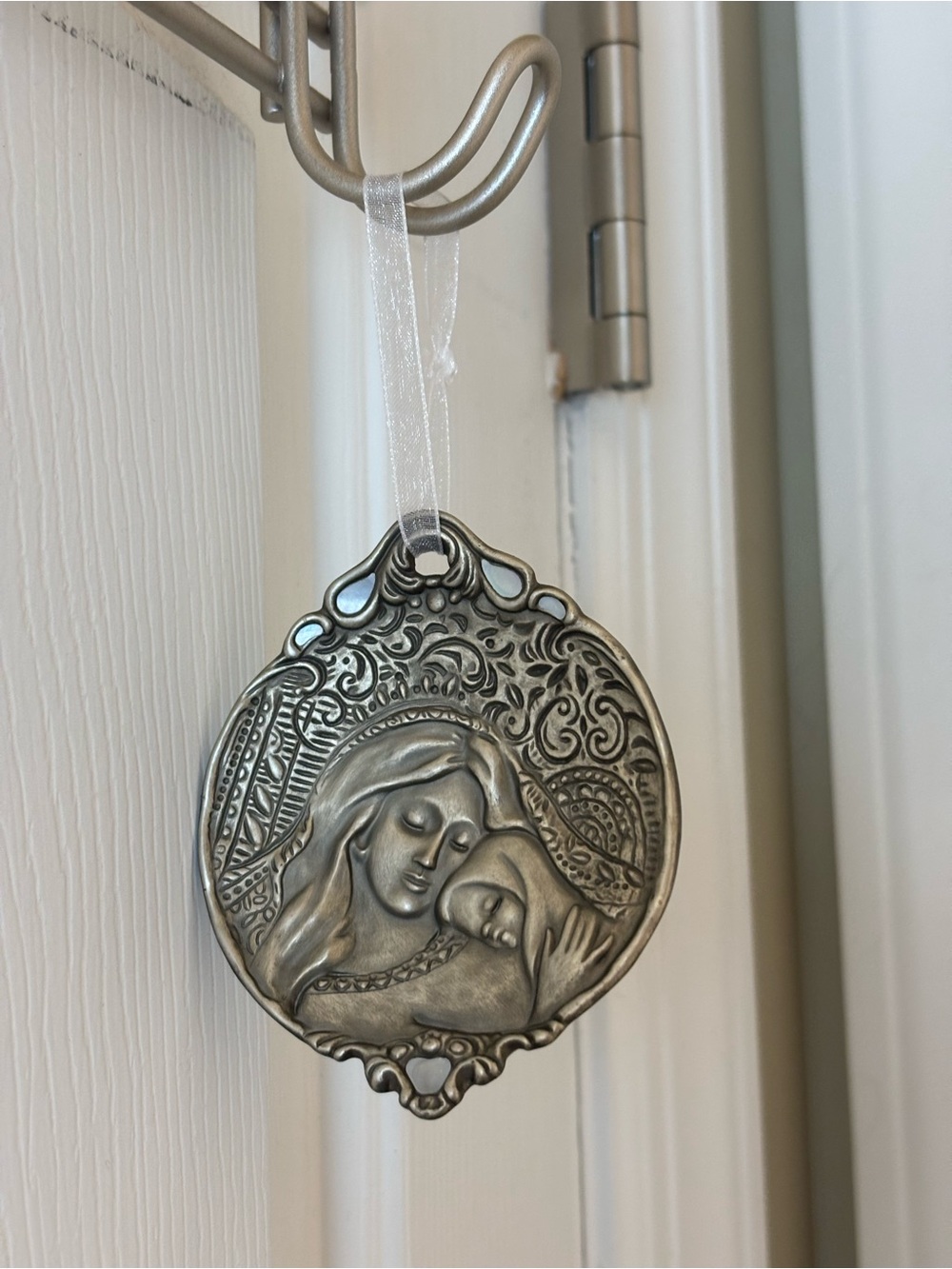 Silver-Tone Mother & Child Ornament
